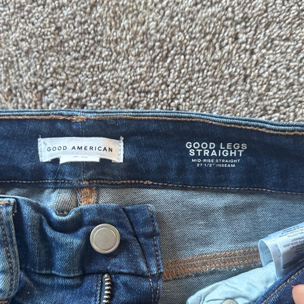 Good American Denim Straight-Leg Jeans